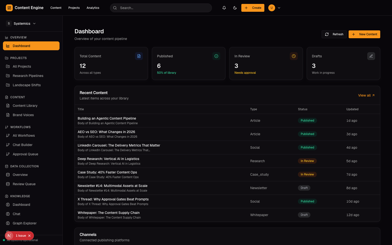Content Engine screenshot 1